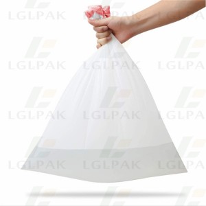 Polythene  draw string  dustbin  bags  on  roll-leakproofness